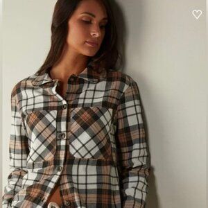 Intimissimi Long sleeve shirt & pants set in brushed cotton cloth. Size S